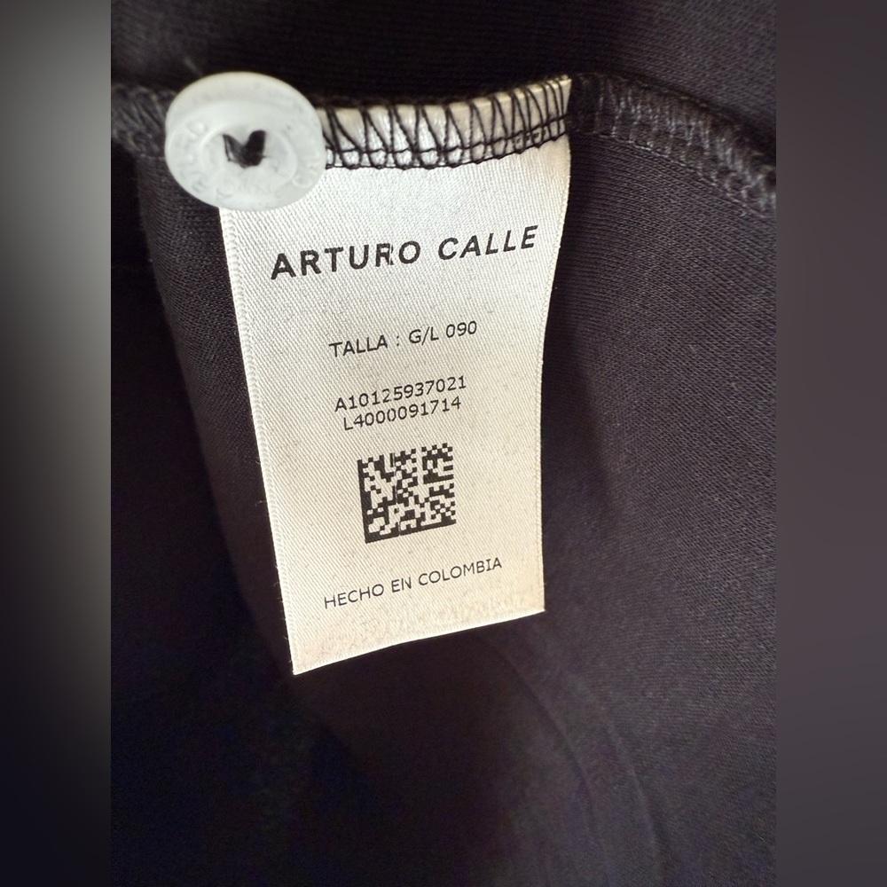 NWT Arturo Calle Men’s Black Cotton Polo Shirt Large - Picture 6 of 7